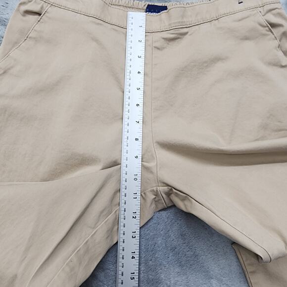 Basic Editions Pants Womens L Tan Khaki High Rise Pull On Skinny Ankle Chino - Picture 7 of 10